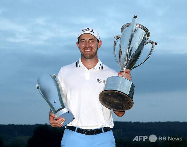 2022년 미국프로골프(PGA) 투어 플레이오프 2차전 BMW 챔피언십에 출전하는 패트릭 캔틀레이가 2021년 우승했을 때 모습이다. 사진제공=ⓒAFPBBNews = News1