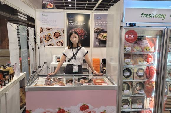 2022 HKTDC FOOD EXPO 현지 부스 사진. [사진=프레시지]