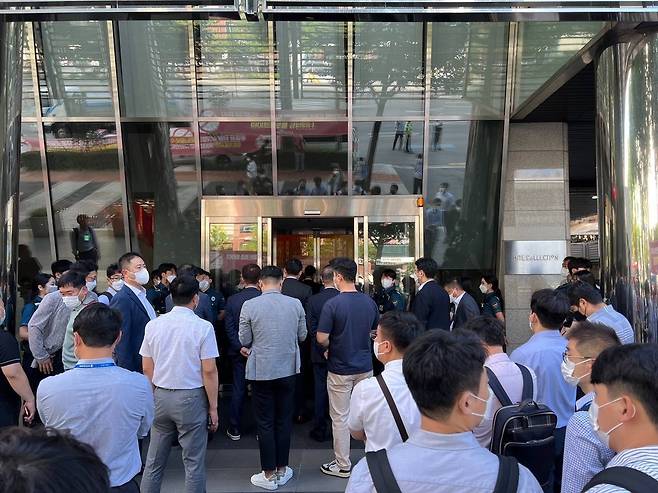 하이트진로 본사 앞 [하이트진로 제공. 재판매 및 DB금지]