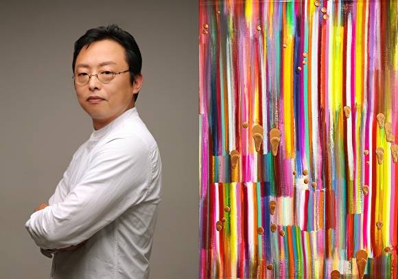 정휴준 교수(왼쪽)와 대상작  '너의 꿈이 이루어진 어느 날'(오른쪽) [사진=대구가톨릭대학교]