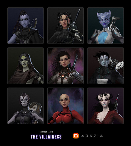 NFT characters inspired by the film "The Villainess" (2017) designed by Jung Byung-gil [ARKPIA]