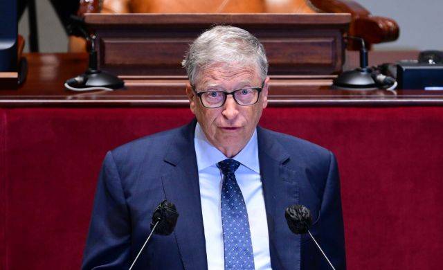 빌 게이츠 빌 앤 멜린다 게이츠 재단 공동 이사장이 16일 오전 서울 여의도 국회에서 ‘코로나19 및 미래 감영병 대응·대비를 위한 국제공조의 중요성과 대한민국의 리더십’을 주제로 한 연설을 하고 있다. 국회사진기자단