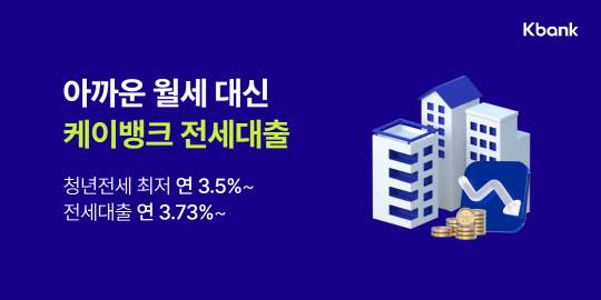 케이뱅크가 전세자금대출 금리를 최대 연 0.36%포인트 인하한다고 밝혔다. 케이뱅크 제공
