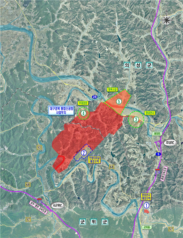 대구경북신공항 사업부지 위치도(경북도 제공) 2022.08.18.