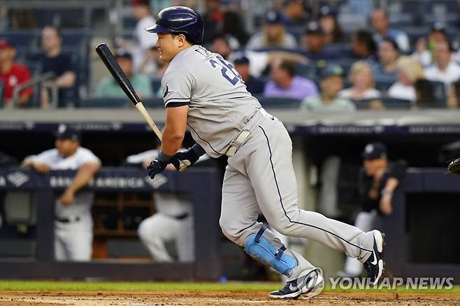 2회 내야 땅볼로 물러난 최지만  [AP=연합뉴스]