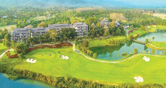 가싼쿤탄 골프 리조트(조감도)는 고급 클럽하우스와 호텔이 자연과 어우러져 웰빙 골프 투어에 적합한 곳이다.