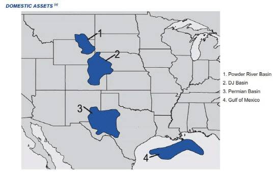 옥시덴탈의 미국 내 원전 자산 보유