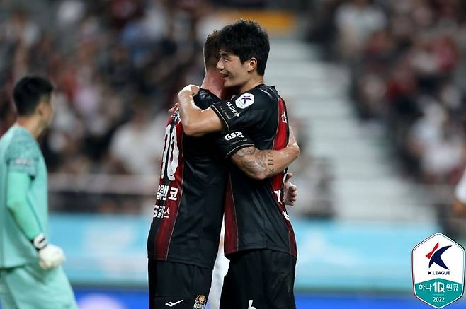 [서울=뉴시스]FC서울 기성용과 일류첸코. (사진=프로축구연맹 제공)