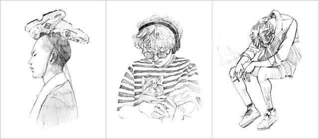 연수씨는 회사를 다니면서도 꾸준히 그림을 그려 왔다. 그가 직접 그린 드로잉 작품들. 이연수 제공