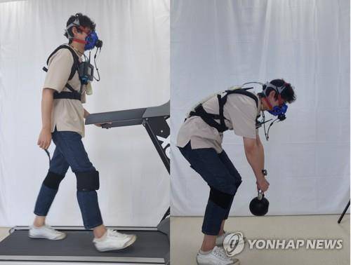 허리보조용 로봇 '윕스' 테스트 장면 [제공사진]