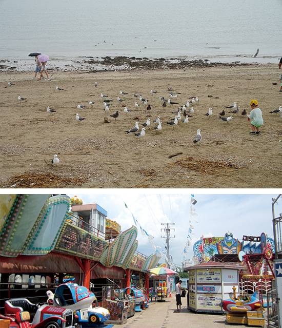 해수욕장 옆 놀이동산