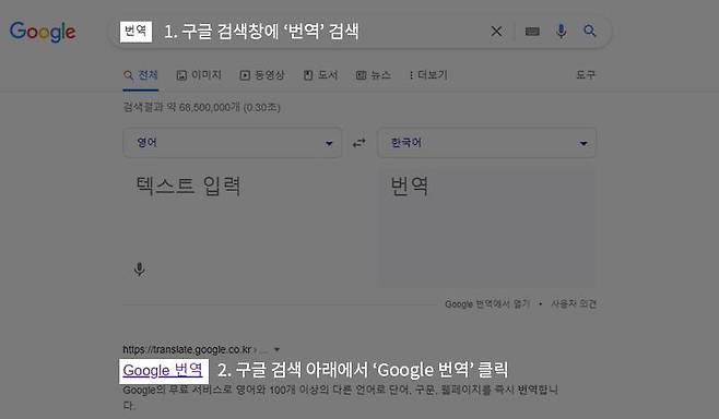 가장 먼저 구글 번역 메인 페이지로 진입한다. 출처=IT동아