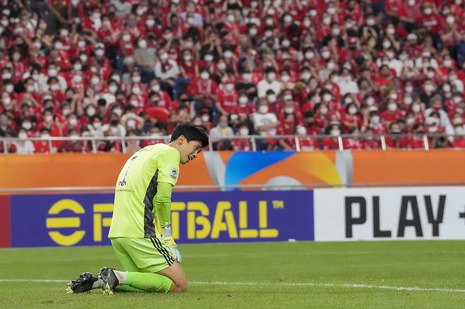 선방쇼를 펼친 전북 골키퍼 이범수. AP=연합뉴스