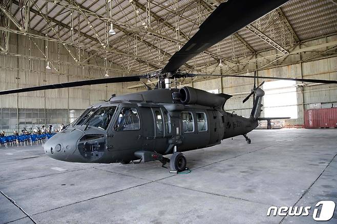 UH-60M 블랙호크 군용 헬기의 모습. ⓒ AFP=뉴스1 ⓒ News1 김민수 기자