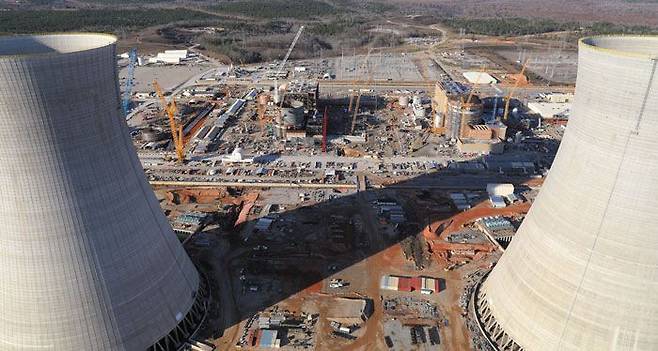 두산에너빌리티 원자로로 건설중인 미국 조지아주 보글 3·4호기 원전 건설 현장/조선DB