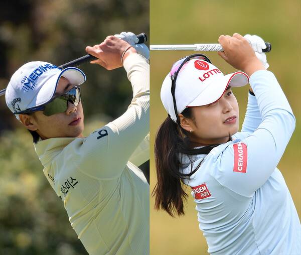 2022년 미국여자프로골프(LPGA) 투어 캐나다 CP여자오픈에 출전한 안나린, 최혜진 프로. 사진제공=Getty Images_LPGA