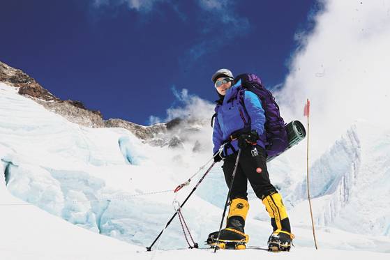 2009년 5월 칸첸중가를 등정할 당시 고미영.