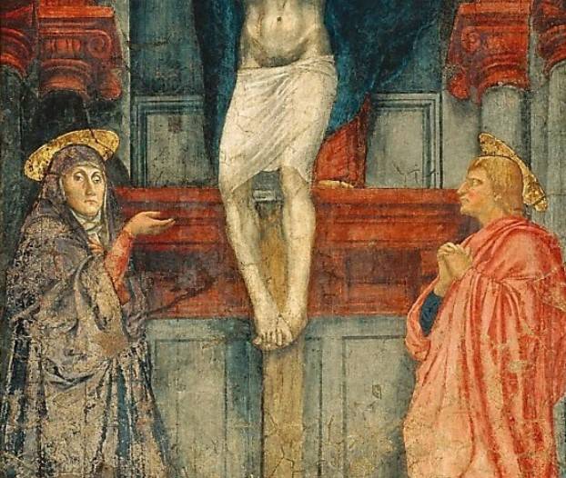 마사초, 성 삼위일체(일부 확대), 1424~1427