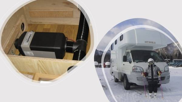 겨울 캠핑카의 편안함을 좌우하는 대표적인 편의 시설로 난방 기구 FF 히터를 꼽을 수 있다. 설치 유무에 따라 겨울철 캠핑카 여행의 쾌적도가 달라진다. 스키장 등에서의 차박도 안심하고 할 수 있다