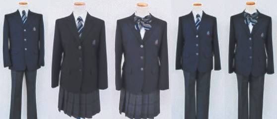 일본 치바현 가시와노하 중학교가 도입한 다섯 가지 디자인의 표준복. 사진 톰보, 야후 재팬 캡처
