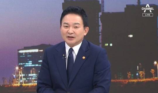 채널A ‘뉴스A’에 출연 중인 원희룡 국토교통부 장관