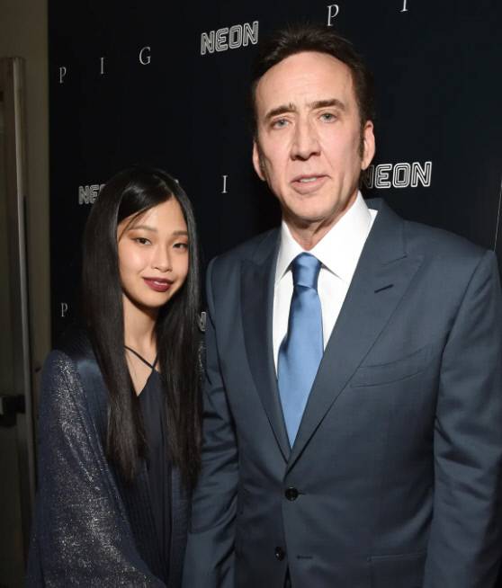 배우 니콜라스 케이지(오른쪽)와 그의 일본인 아내 시바타 리코. 출처| 페이지식스