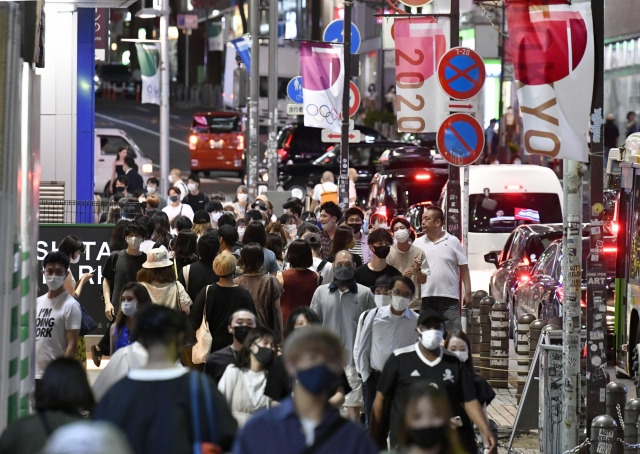 지난해 7월 일본 도쿄도 시부야구의 풍경. 연합뉴스