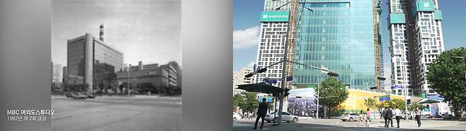 서울 영등포구 MBC여의도스튜디오(사진 왼쪽)는 1982년 제2회 ‘서울시 건축상’에서 금상을 수상했으나 현재는 그 자리에 초고층 오피스텔이 지어지고 있다. |서울시 제공