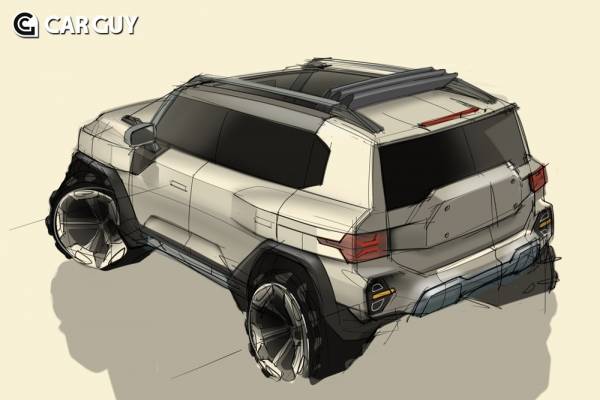 쌍용차 KR10 디자인 스케치 후측면