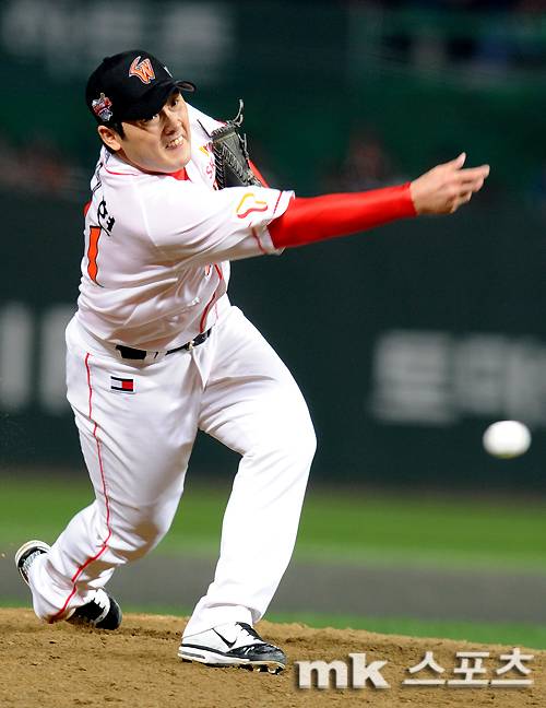 SK 마무리 시절의 정대현. 사진=MK스포츠 DB