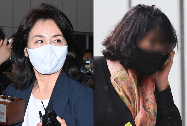 더불어민주당 이재명 대표 부인 김혜경씨. 오른쪽 사진은 '경기도 법인카드 유용 의혹' 사건 핵심 인물인 배모씨. 뉴시스