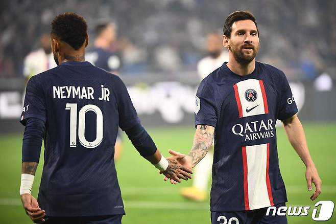 PSG 네이마르와 메시 ⓒ AFP=뉴스1