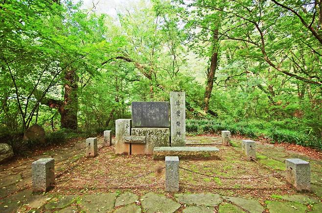 주실마을 주실숲에 있는 조지훈 시비