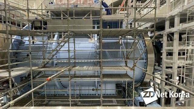 연세의료원 중입자치료센터 회전형 중입자치료기 (사진=김양균 기자)