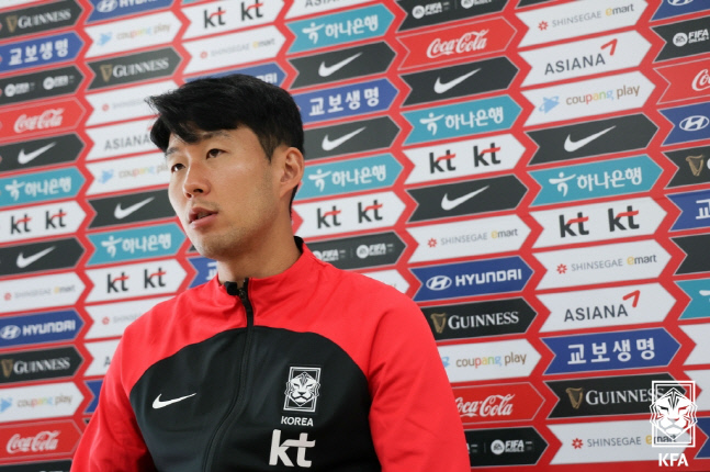 대한민국 축구대표팀의 캡틴 손흥민은 이달 2번의 평가전을 통해 월드컵에 나서는 대표팀에 대해 국민들에게 믿음을 주고 싶다는 바람을 전했다. 사진=대한축구협회 제공