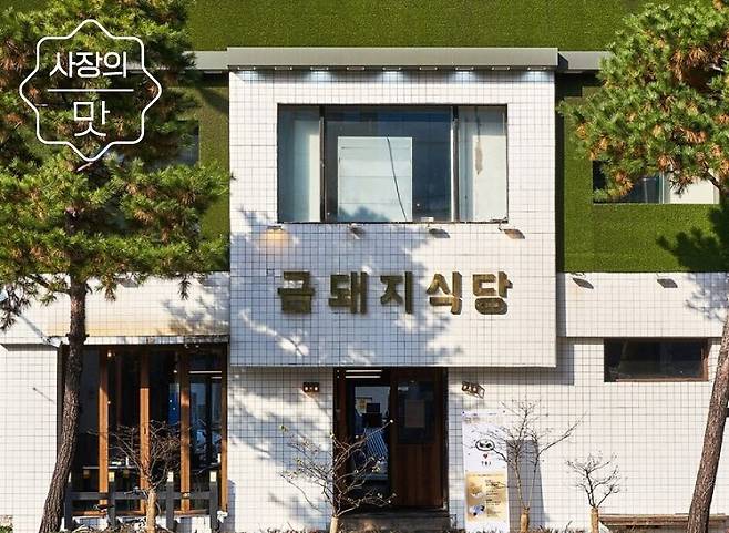 서울 신당동 금돼지식당의 외관. 원래 1층은 호프집, 2층 3층은 노래방이었다. /금돼지식당