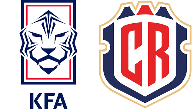 대한축구협회(왼쪽), 코스타리카축구협회 로고