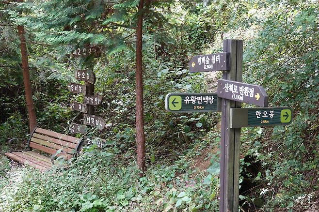 등산로 안내. 강종임 해설사 제공