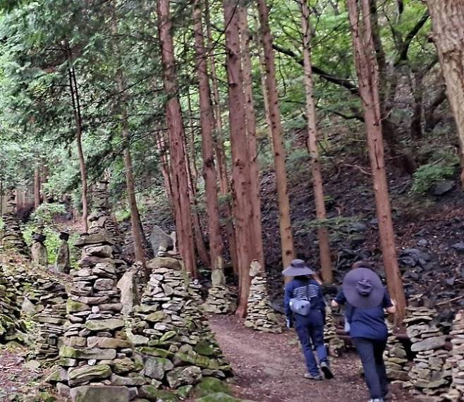 돌탑 입구. 강종임 해설사 제공