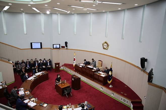 구례군의회 본회의장.  *재판매 및 DB 금지