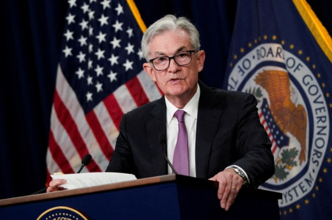 제롬 파월 연방준비제도(Fed, 연준) 의장이 지난 22일 연방공개시장위원회(FOMC)를 통해 기준금리를 0.75%포인트 높여 3~3.25%로 인상했다./사진=로이터