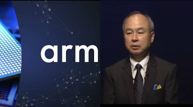 손정의 소프트뱅크 회장 모습.