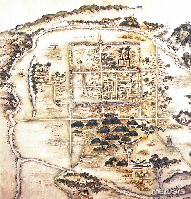 [서울=뉴시스]  경주읍내전도(1798)(사진=한국문화재재단 제공) 2022.09.27. photo@newsis.com *재판매 및 DB 금지