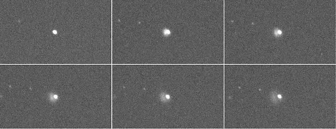 다트의 소행성 충돌 모습./천문연