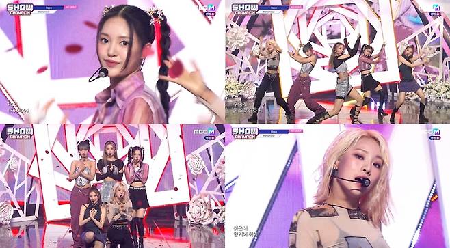 ‘쇼챔피언’ 미미로즈가 원톱 퍼포먼스를 펼쳤다.사진=MBC M‘쇼챔피언’ 방송캡처