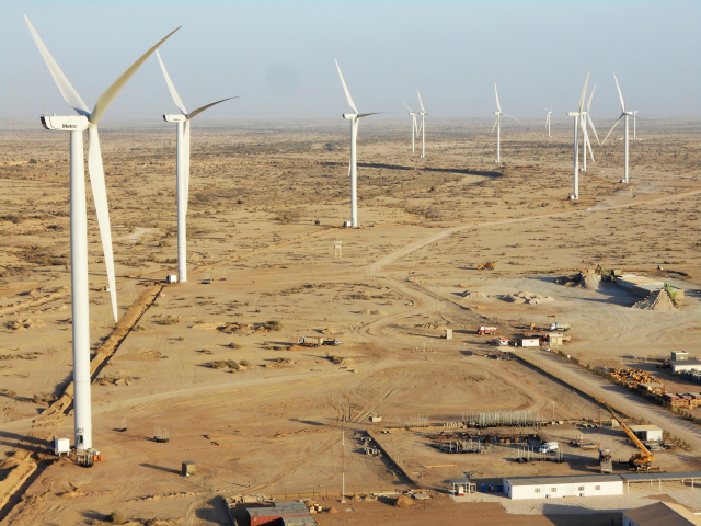 DL에너지가 보유하고 있는 파키스탄 메트로 풍력 발전 단지 전경./사진제공=DL그룹