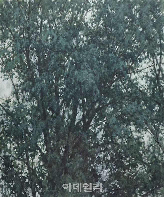 이현호 ‘나무, 나무’(2022), 한지에 채색, 73×60㎝(사진=청화랑)