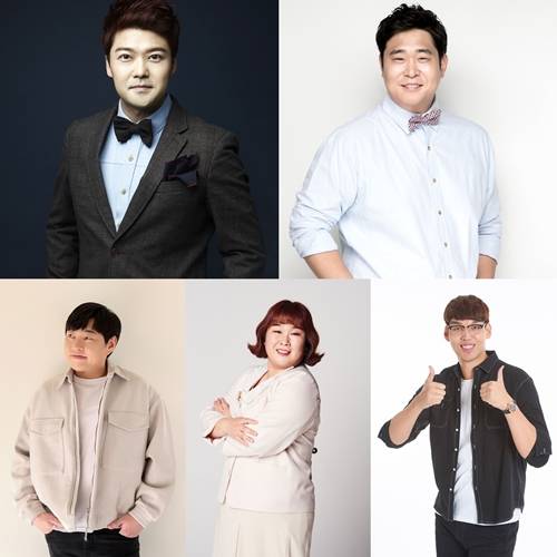 ‘오버 더 톱’의 출연진 라인업이 공개됐다. 사진 =SM C&C(전현무·이진호), FNC엔터테인먼트(문세윤), JDB엔터테인먼트(김민경), 체리쉬빌리지(하승진)