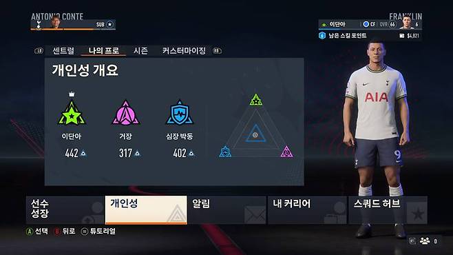 세 가지 개인성 추가