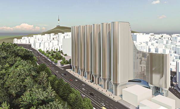 코람코자산운용이 이태원 크라운호텔 철거 후 개발 예정인 하이엔드 주상복합시설 예상도. /사진제공=코람코자산운용